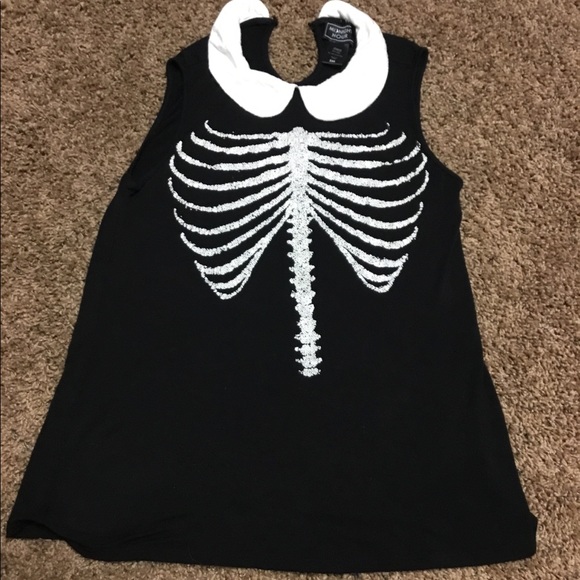 Midnight Hour Tops - Midnight Hour Skelton/Ribs Sleeveless Tank